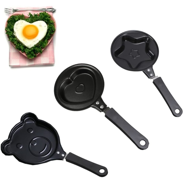 Mini Omelett, 3 stk Mini Nonstick Stekepanne, Nonstick Min,ZQKLA