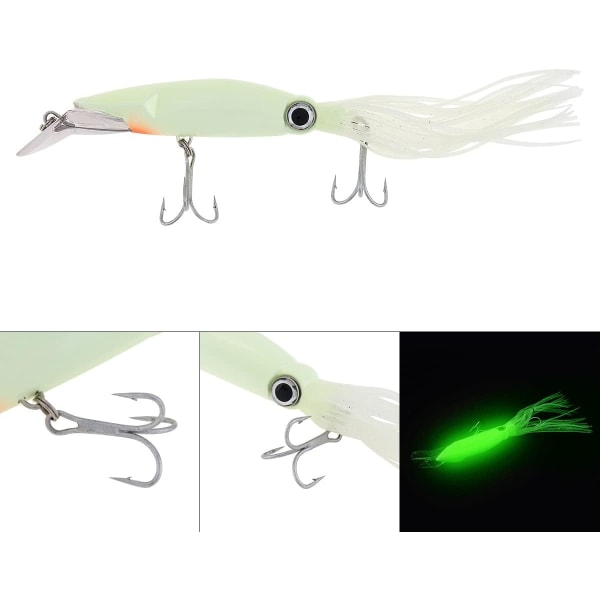 Light Fishing Octopus Squid Skirt Lure, Plastic Lure Light L,ZQKLA