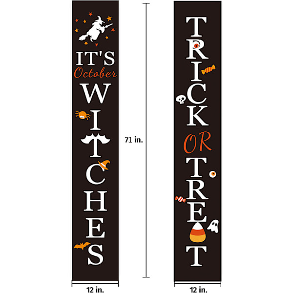 Halloween Dekorationer Utomhus | Bus eller Godis & Det är Oktober, ZQKLA