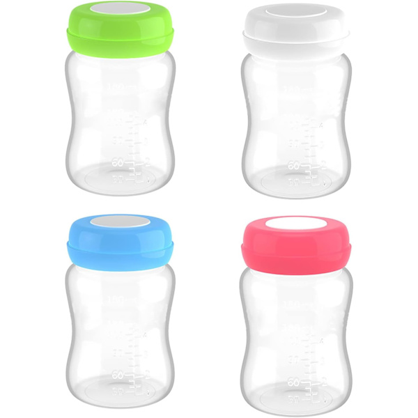 4 Stycken 180ml Bröstmjölksuppsamlings- och Förvaringsflaskor, Br,ZQKLA