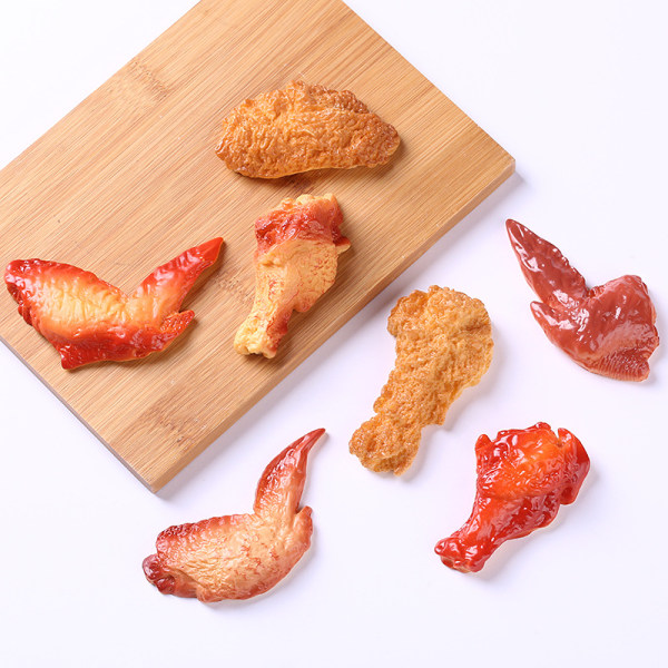 Simulering Fast Food Kjøleskapsmagneter, Resin Fried Chick, ZQKLA