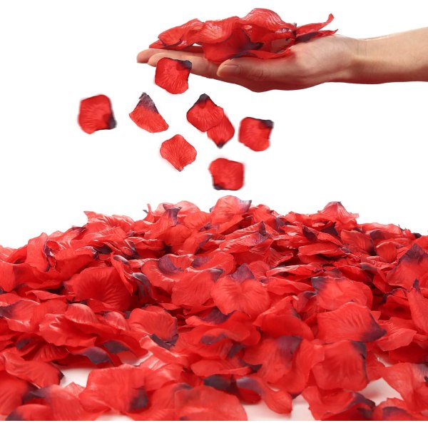 Roseblader, 1000 stk Kunstige Blomsterblader, Roseblader for Romantisk