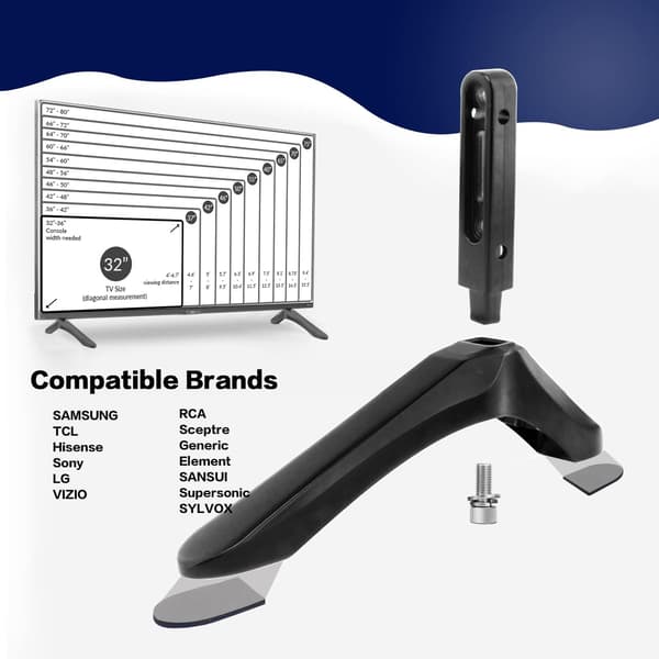 Universal TV-stativbein, Bordplate TV-stativbase Erstatningsbein