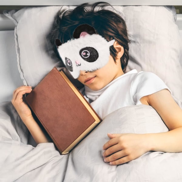 Sömnmasker för barn, 3D-sömnmasker i plysch Söt rolig tecknad serie P,ZQKLA