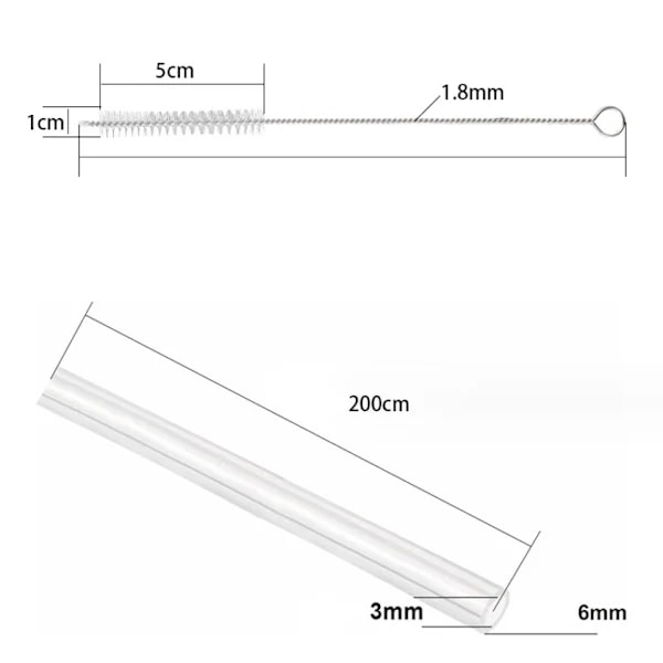2M Melkeslange Erstatningssett Silikon Melkeslange for Automatisk Kaffemaskin Transparent Melkeslange Kompatibel med Jura A