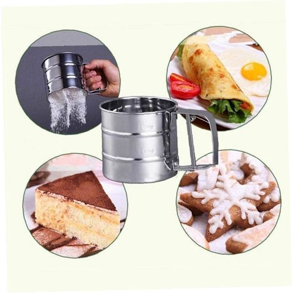 Melsifter, Rustfrit Stål Melsifter, Håndsvinget Mel, ZQKLA