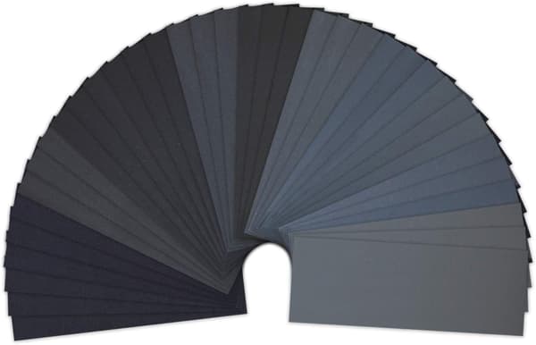 Set med 36 Sandpapper, Slippapper 23 x 9,3 cm Våt Torrt 120/2, ZQKLA