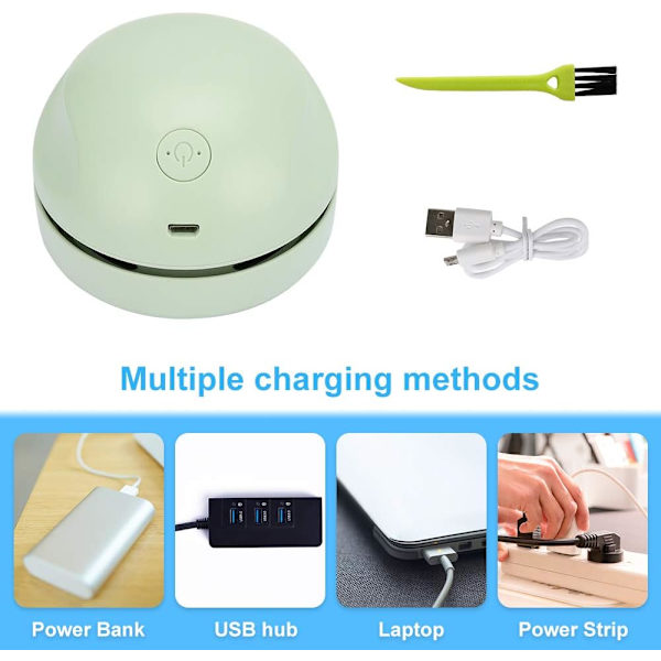 Mini Bordstøvsuger, USB Genopladelig Bordstøvsuger, ZQKLA