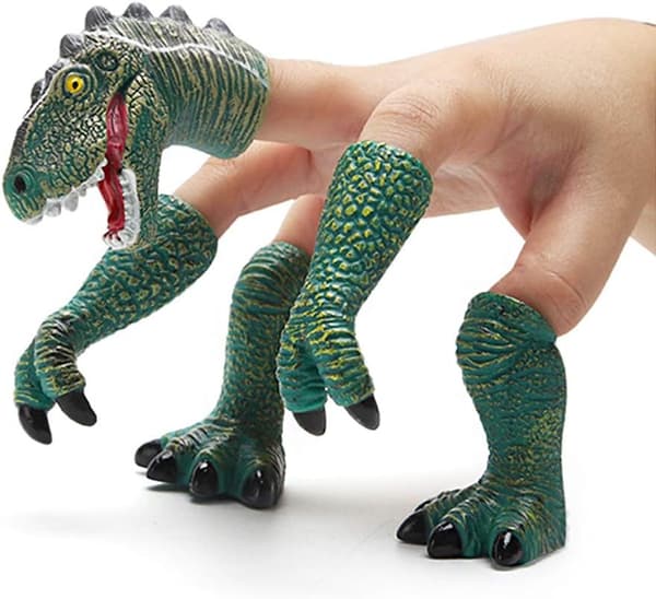 Dinosauriefingerdocka och handdocka Dino T-rex Dockor Djur Raptor