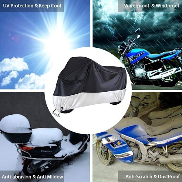 Universal Motorcykelöverdrag Utomhus UV-Skydd för Scooter, ZQKLA