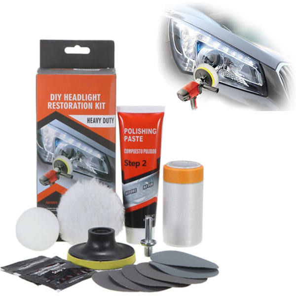 DIY-kit för att återställa bilstrålkastare, Rengöringsmedel för strålkastare