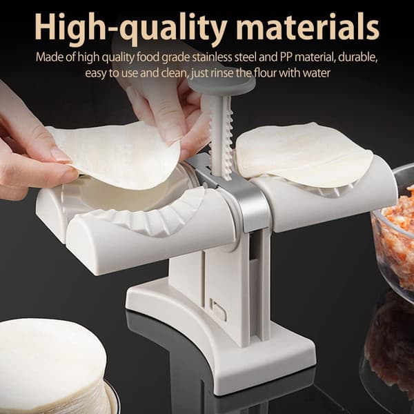 Husholdnings Dobbelt Hoved Automatisk Dumpling Maker Ravioli Presse, ZQKLA