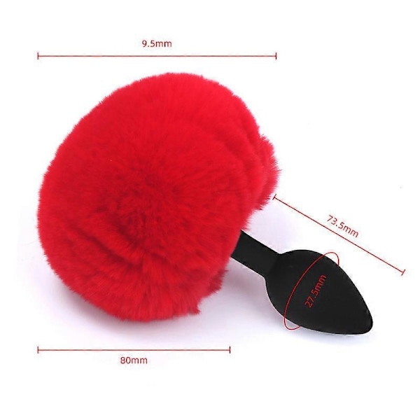 3kpl Metallinen Hierontalaite Kettuhäntä ja Ketun Korvat Roolileikki Cosplay Red