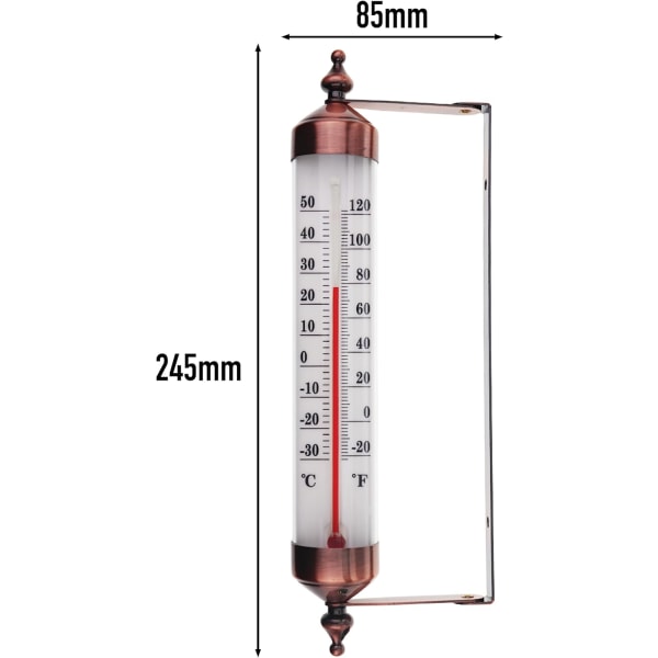 Utomhus Termometer med Mätare, Brons Effekt - Snygg Utomhus, ZQKLA