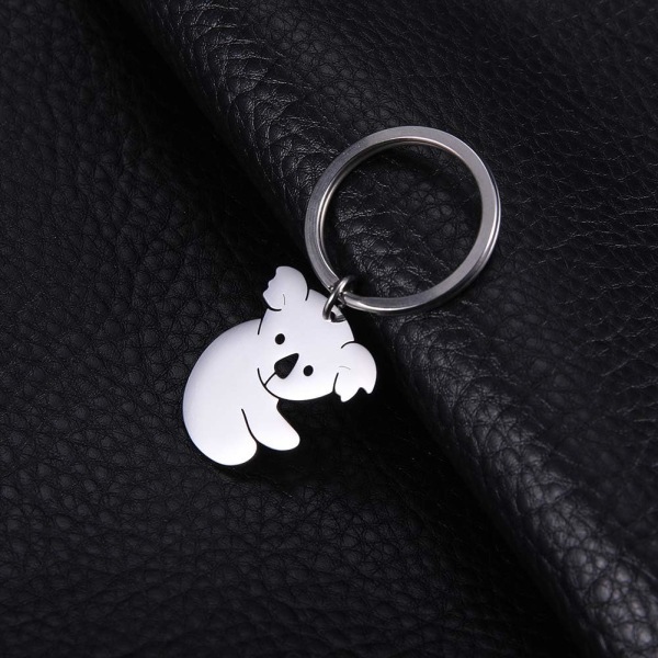 Koalabjörn rostfritt stål nyckelring med handväska hänge, ZQKLA