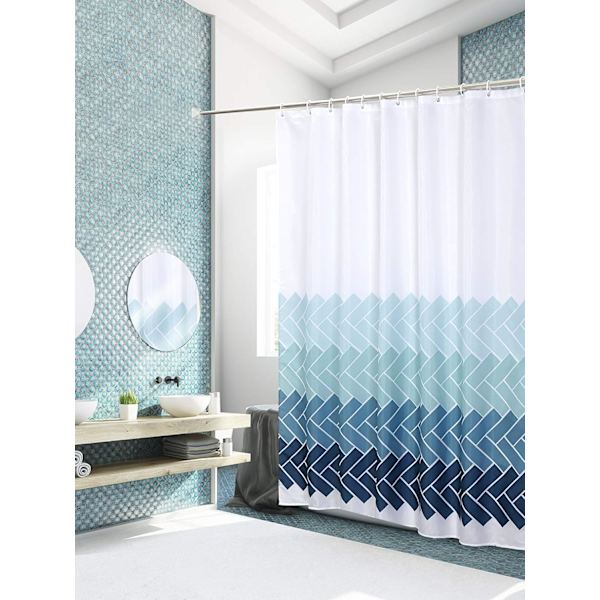 Textil duschdraperi 180x200 gradient twill, mögelresistent, ZQKLA