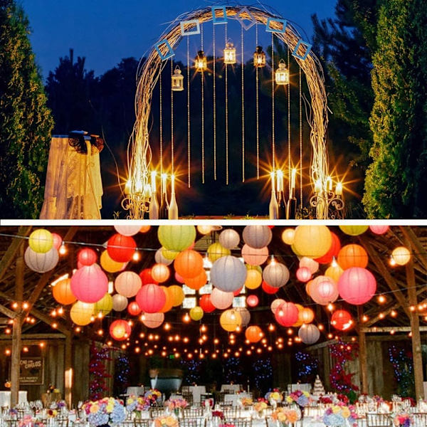 LED Ballonglampe, 30 stk Mini Lantern Blinklys for Bryllup, ZQKLA