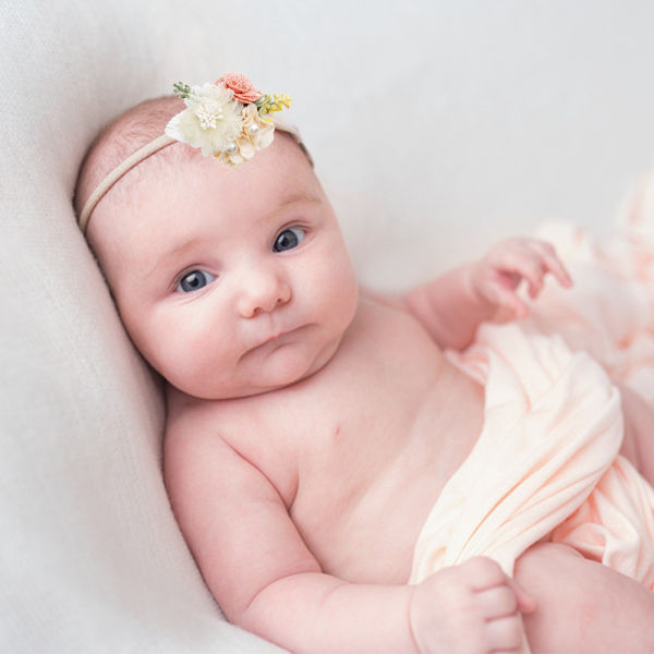 Babyjente Blomst Nylon Blomst Hodebånd - Elastisk Hårbånd Han,ZQKLA