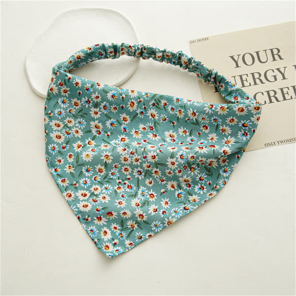 6 Stykker Blomstrede Elastiske Hår Bandanas Tørklæde Hårbånd Chiffon, ZQKLA