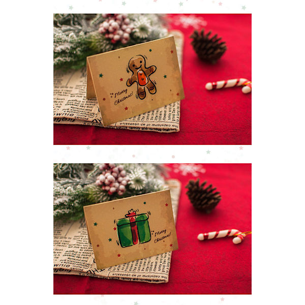 24 kpl, Merry Christmas -kortteja, Joulukortteja Kuorella, ZQKLA
