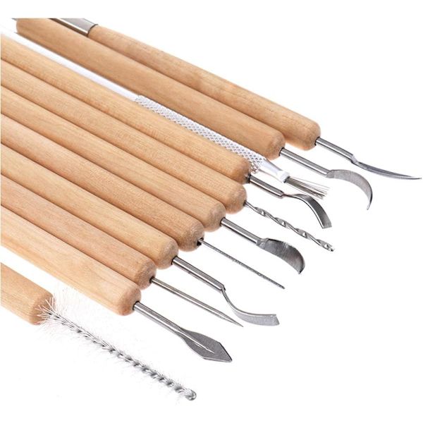 11 st Lerlera Verktyg för Lera/Keramik Skulpturverktyg Set Modellering, ZQKLA