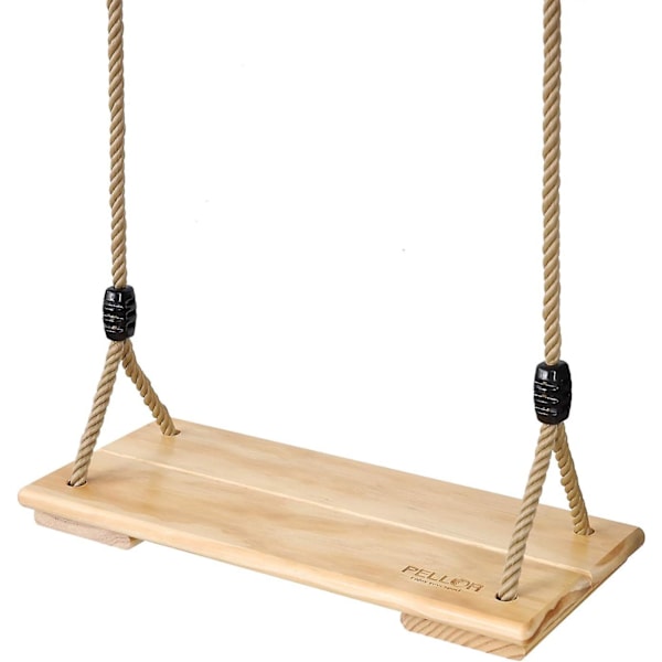 Trägunga, Trädgårdsgunga för Vuxna/Barn, för Utomhuslekar med Höjdjusterbart Rep, 200kg