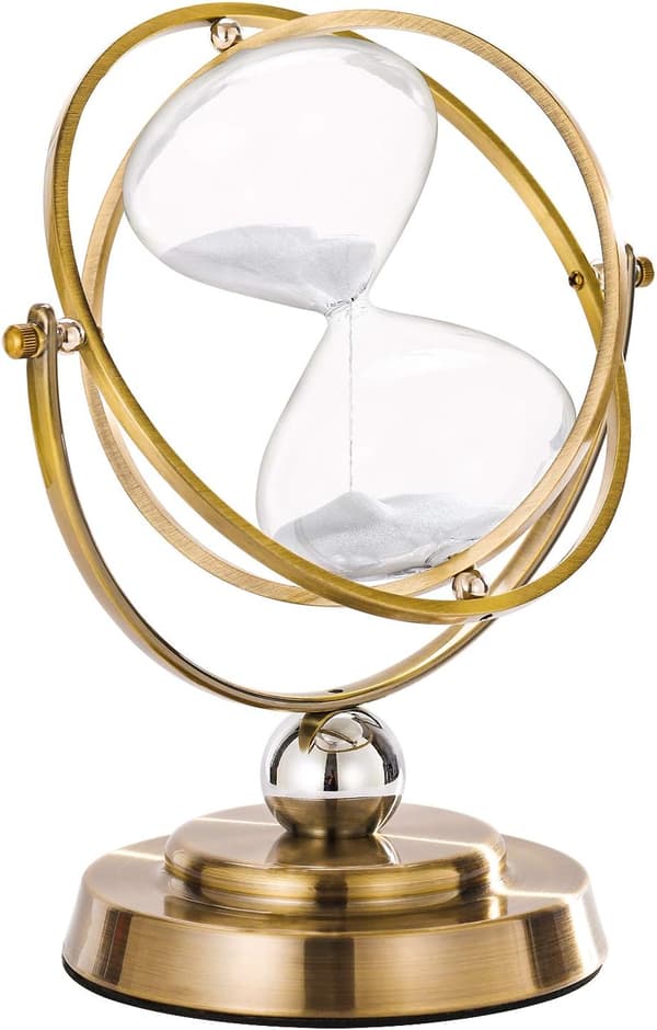 Timeglas Sand Timer 30 Minutter, Vintage Messing Sandur 30, ZQKLA
