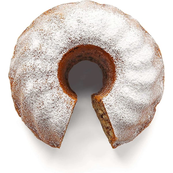 Springform kakeform, springform kroneform, rund kakeform, rustfritt stål, svart, 24 x 24 x 6,5 cm