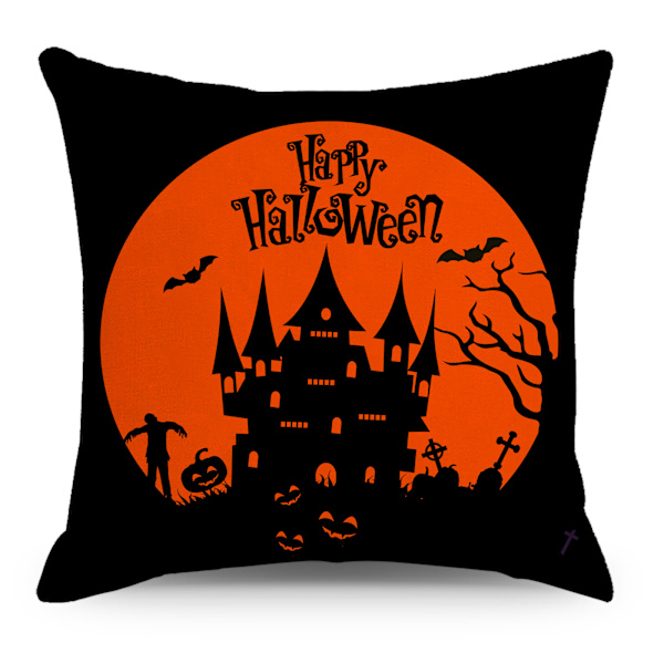 4 kpl Halloween-tyynynpäällistä 45x45cm Halloween-koristeluun, ZQKLA