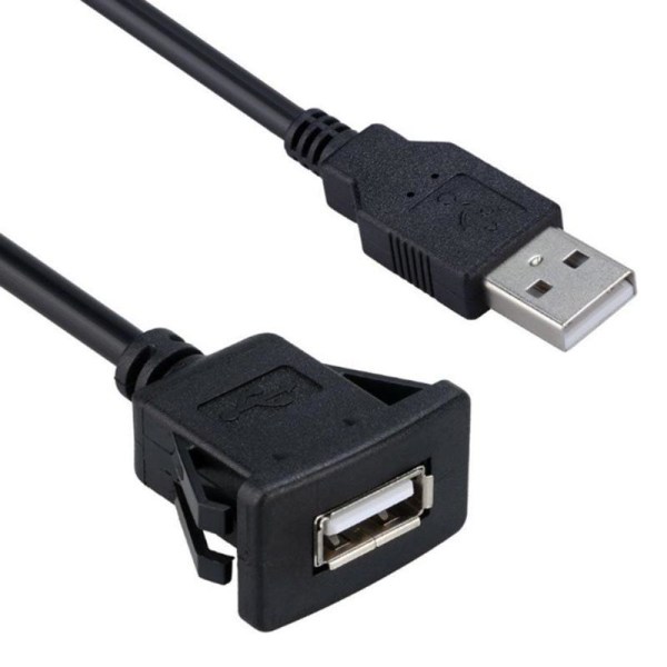2-pack fyrkantig enkelports USB 3.0 Panel Infälld förlängningshytt