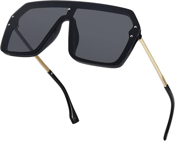Vision Oversized Siamese Ettdelt Solbriller for Kvinner Menn Flat