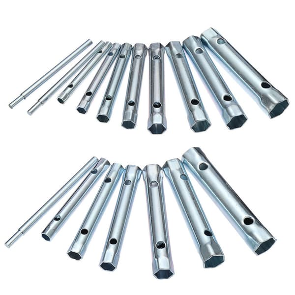 6 doble metriske rørformede fastnøkler 8-19 mm, ZQKLA