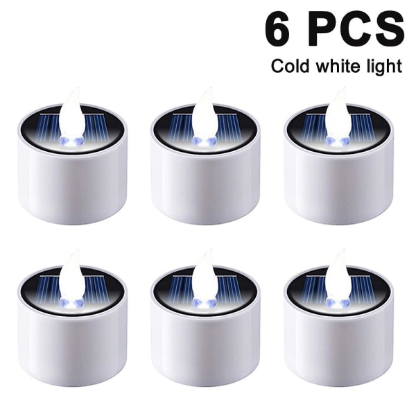 Dewenwils 6-pack Solarljus Värmeljus - Uppladdningsbara Ele
