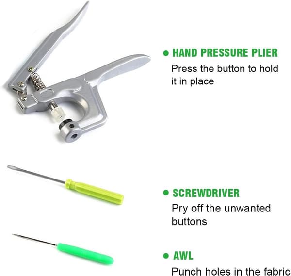 T5 24 Farvede Plastik Trykknapper med Metal Tang