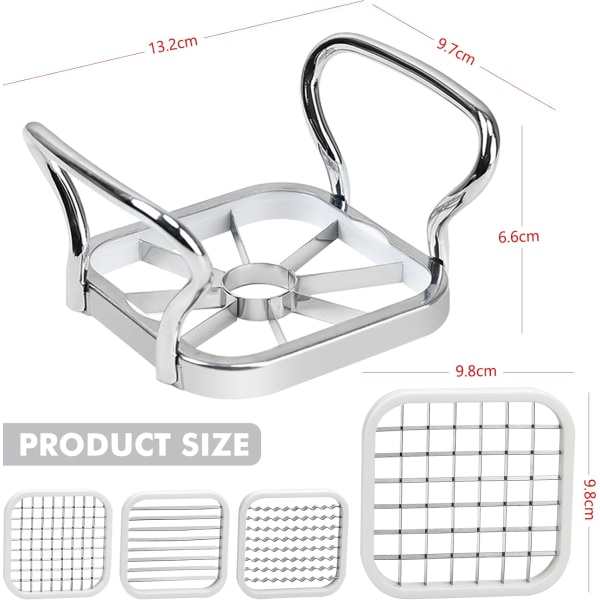 Potatisskärare, 5 i 1 rostfritt stål Potatisfruktskärare Chi,ZQKLA