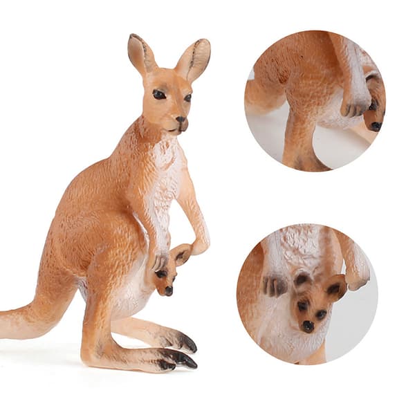50188 - Figuriini - Eläimet - Kenguru poikasen kanssa