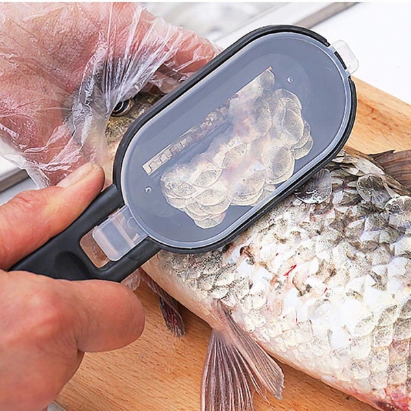 Professional Fish Scaler Fish Scale Scraper with Lid Handy F,ZQKLA