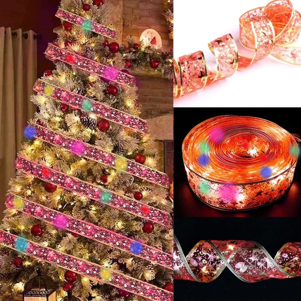 5m Led Double Luminous Ribbon String Lights Christmas Tree D,ZQKLA