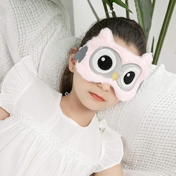 Sömnmask för djurögon - Söt och rolig 3D-mjuk fluffig tecknad ögonmask