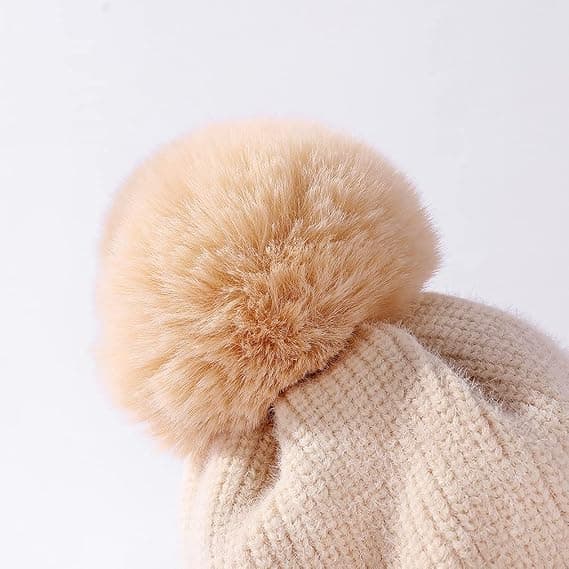 Vintervarm Beanie til Kvinder med Pelsforing og Øreklapper, ZQKLA