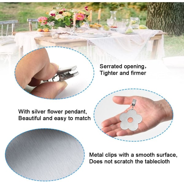 8 st. Bordduksvikter i rostfritt stål 6,5 * 6,5 cm Utomhus, ZQKLA