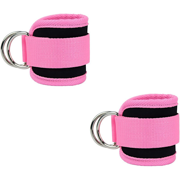 (Pink) 2-pak ankelstropper med D-ringe, ankelmanchetter og Cara, ZQKLA