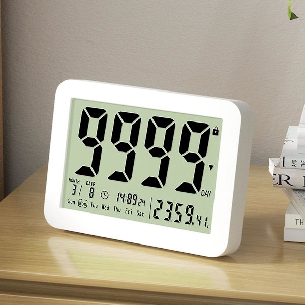 Elektronisk nedtellingstimer med stor skjerm, digital nedtelling 9999-dagers timer