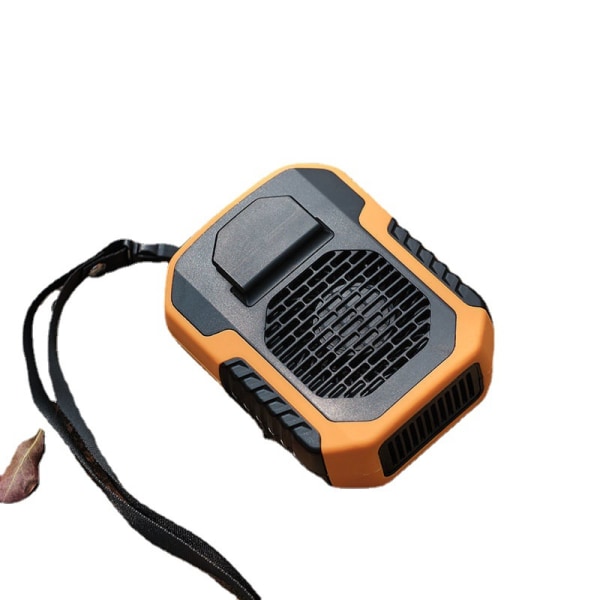 （Orange） Mini midjeklämma fläkt med 6000 mah batteri Handsfree, ZQKLA