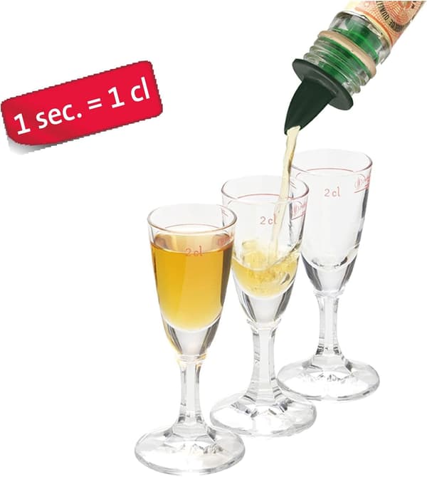 Set med 12 spritflaskhalsar, Dispenser med A,ZQKLA