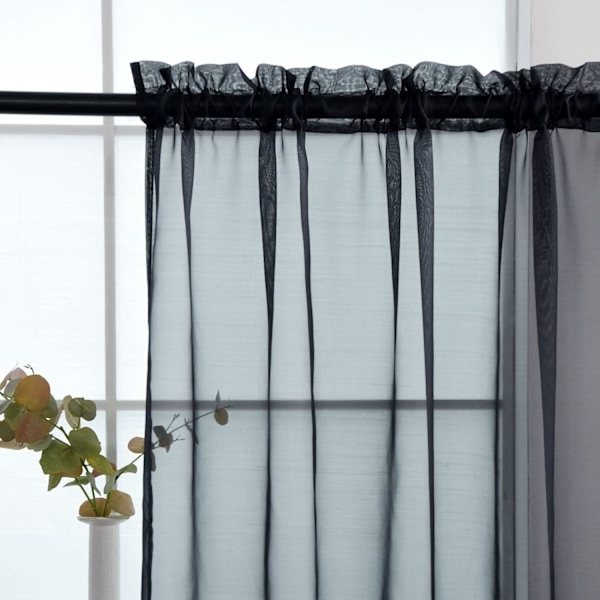 Läpinäkyvät voile-verhot, sauva-aukko, K,ZQKLA