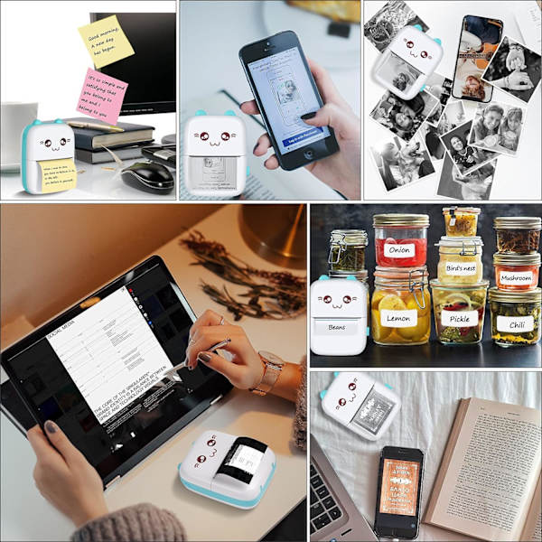Kuvaprintteri, Kannettava, Mini Bluetooth Taskuprintteri, In,ZQKLA