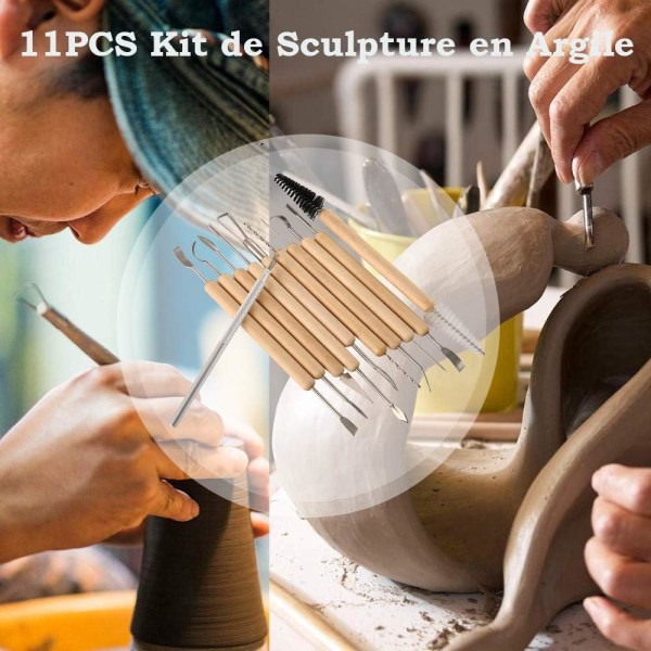 11 st Skulpterverktyg/keramikskärningsverktyg Set Modelin,ZQKLA