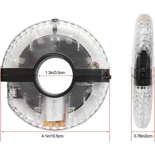 1 stk Upcycle Cycling lys hub, 7 LED 9 farver 18 billeder ,ZQKLA