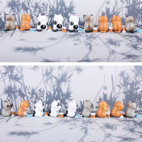 9 stk. Distressed Cat Søde Skrivebords- og Biltilbehør Miniature F,ZQKLA